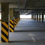 inside parking garage