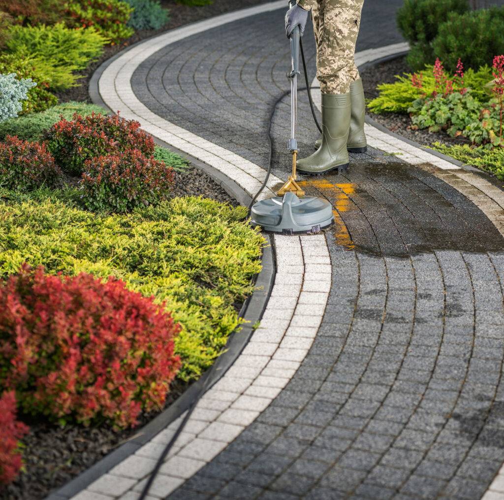 power washing residential patio