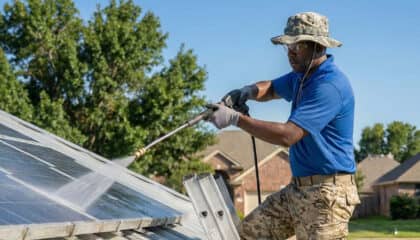 PROP WASH cleaning solar paneling