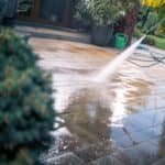 outdoor patio power washed