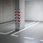 clean parking garage stalls