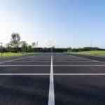 clean asphalt parking lot