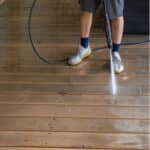 gentleman power washing deck
