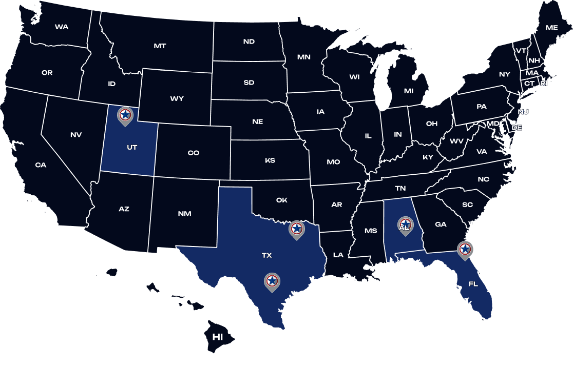 PROP WASH locations map