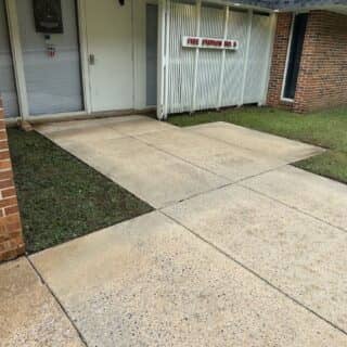 after sidewalk power washed